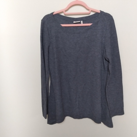 Logo by Lori Goldstein Gray Waffle Knit Top - Picture 2 of 6